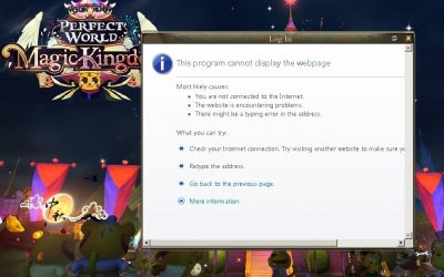 Error: “This Program cannot display the webpage”