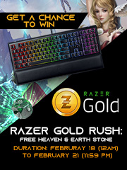 Razer Gold Rush: Free Heaven & Earth Stone